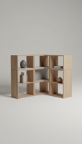 Estante modular de roble macizo