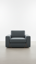 Sillón lounge de lana gris pizarra