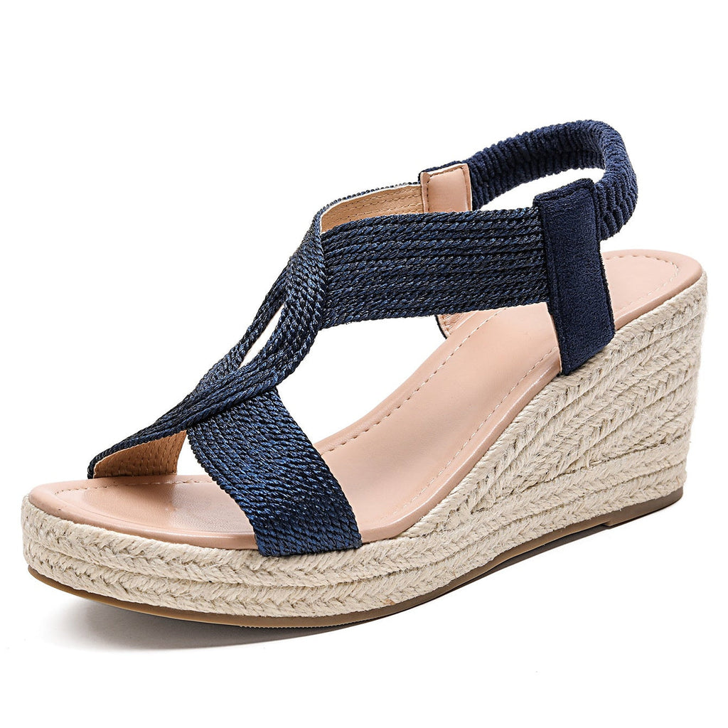 Aroa - sandalias de cuña con trenzado artesanal